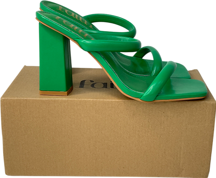Faith Green Ella Two Straps Mule UK 6 EU 39 👠