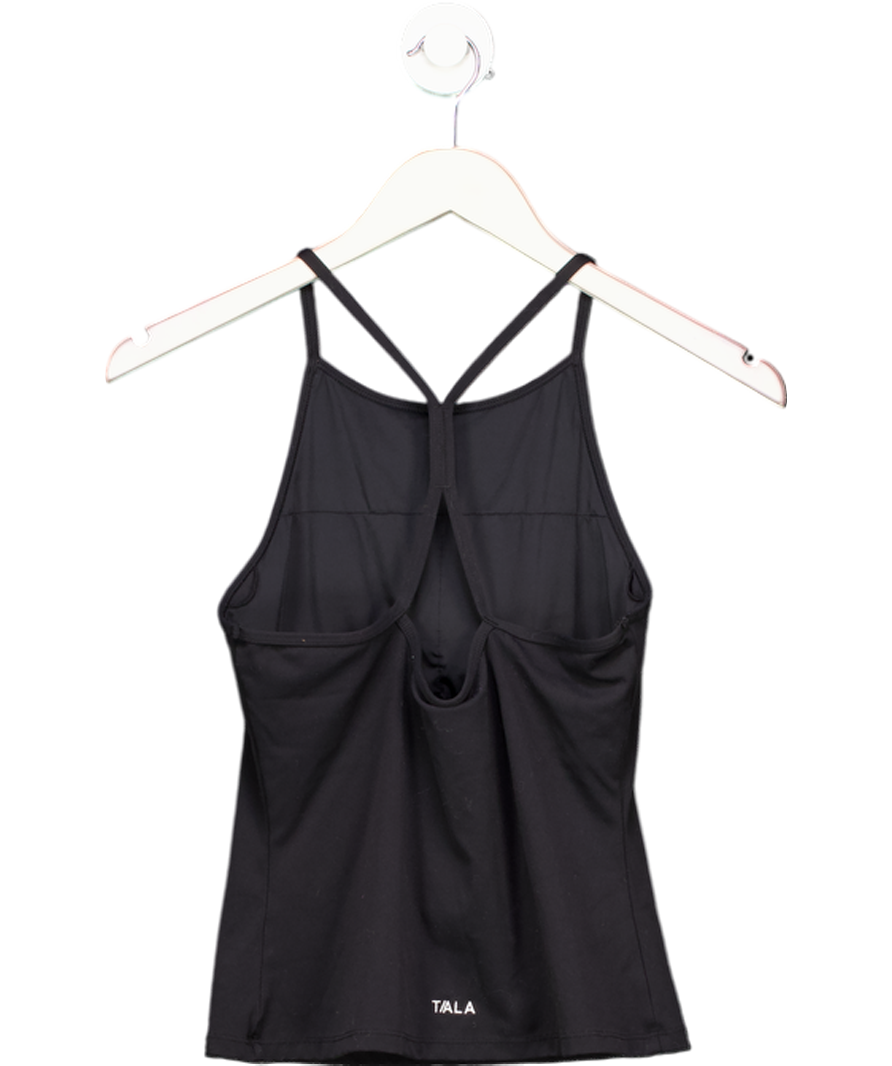 T/ALA Black Strappy Racer Back Vest Top UK M