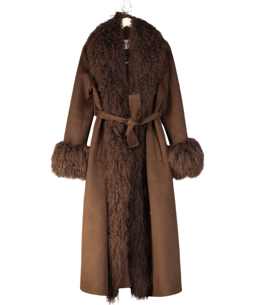 DUCIE London Brown Lola Mongolian Jacket UK S