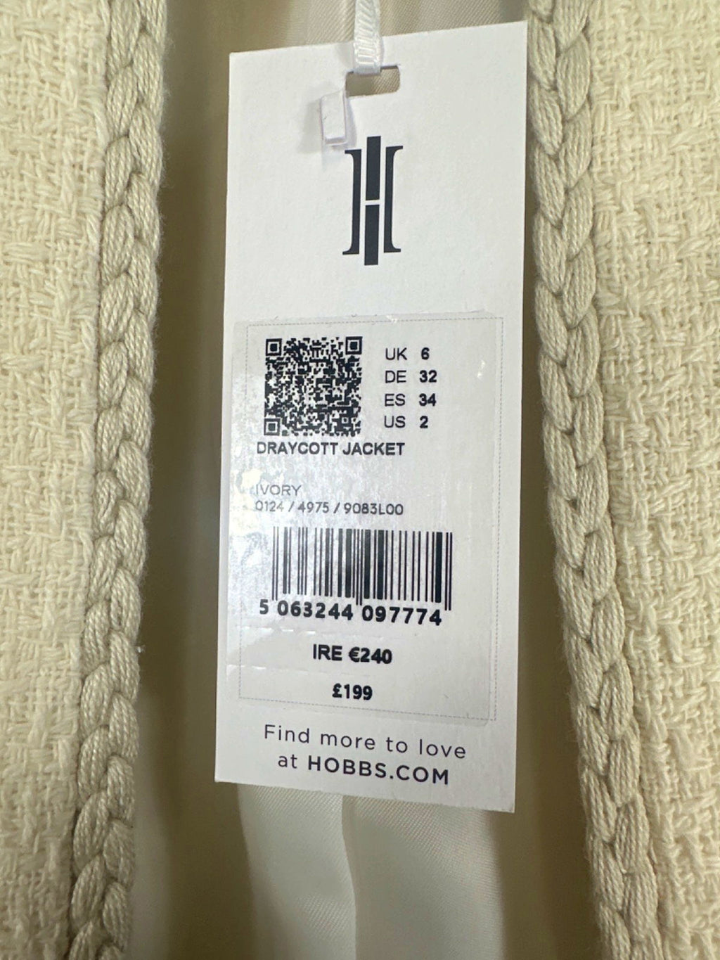 Hobbs Ivory Draycott Jacket Limited Edition UK 6