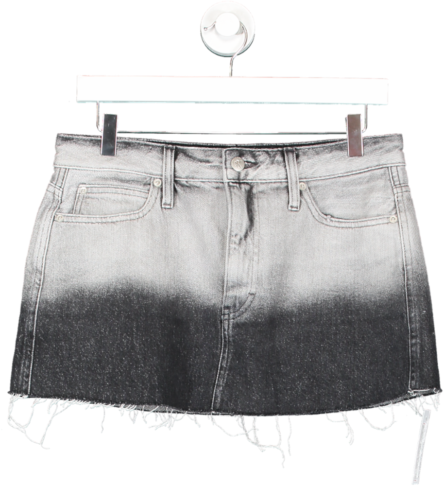 Calvin Klein Jeans Est. 1978 Black Low Rise Mini Skirt In Ombre Dye W29