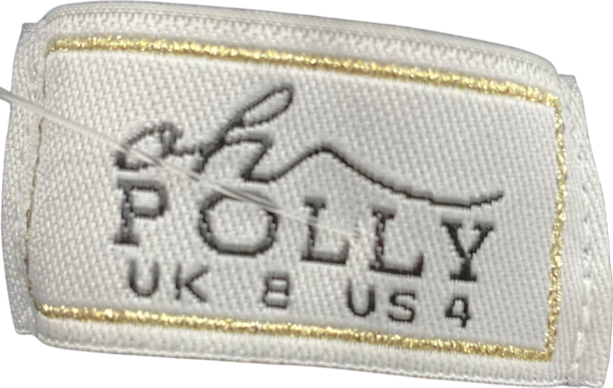 Oh Polly Black Slinky Jersey Ruched Cut Out Mini Dress UK 8