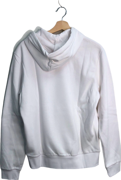 Lacoste White Classic Fit Hoodie UK M