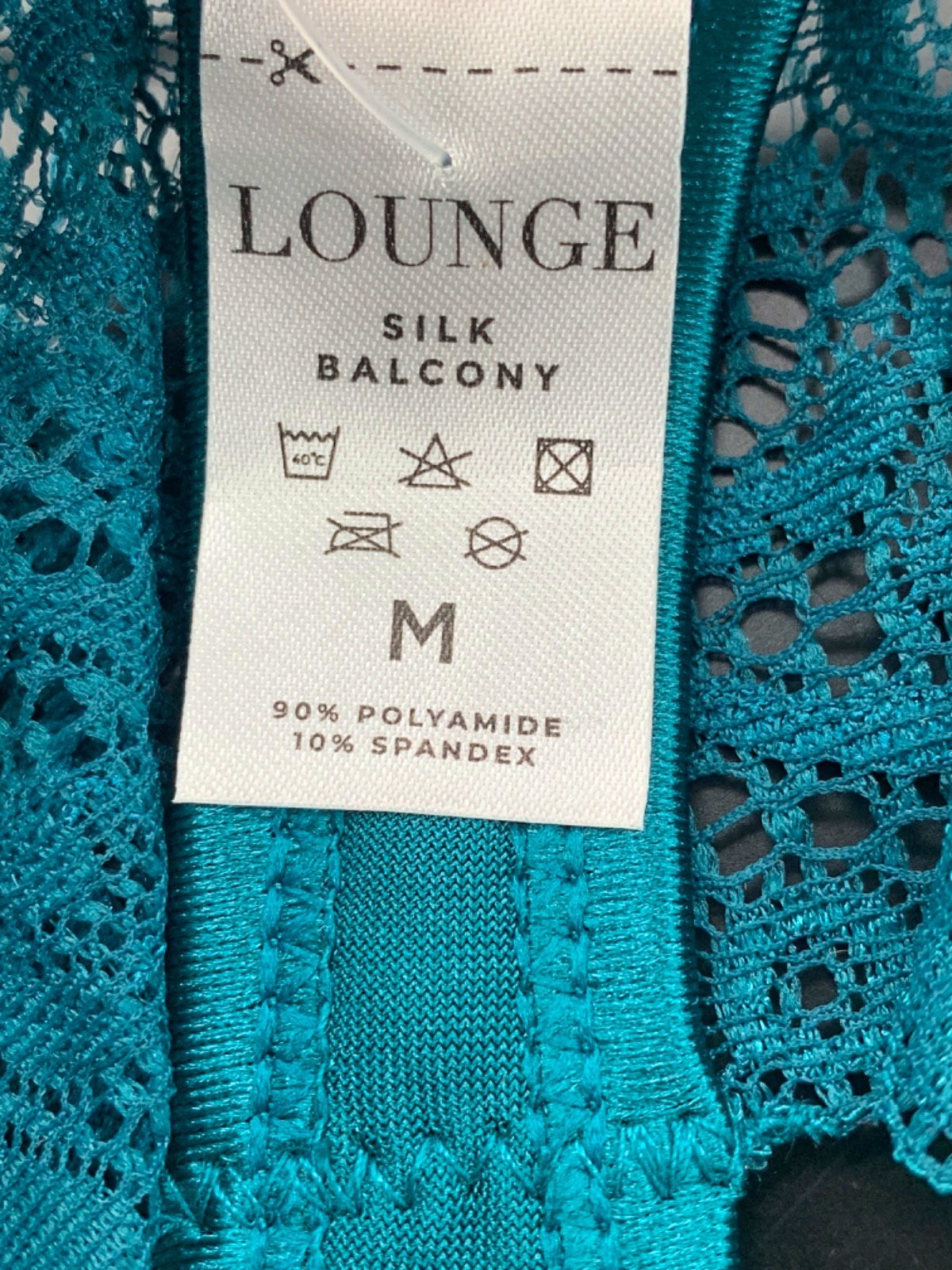 Lounge Teal Silk Balcony Knickers UK M