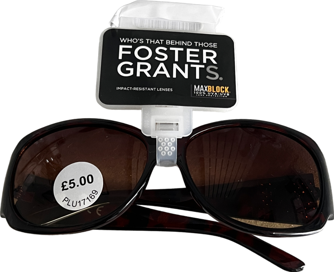 foster grant Brown Maxblock Diamanté Detail Sunglasses