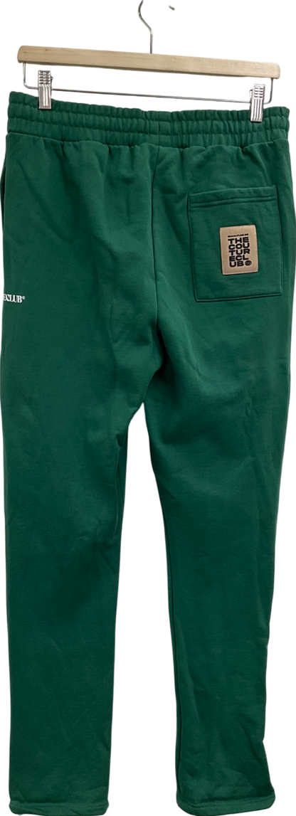 The Couture Club Green Raw Seam Straight Leg Joggers UK M