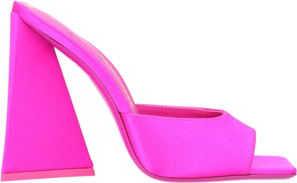 THE ATTICO Pink Satin 85mm Devon Sandals UK 3 EU 36
