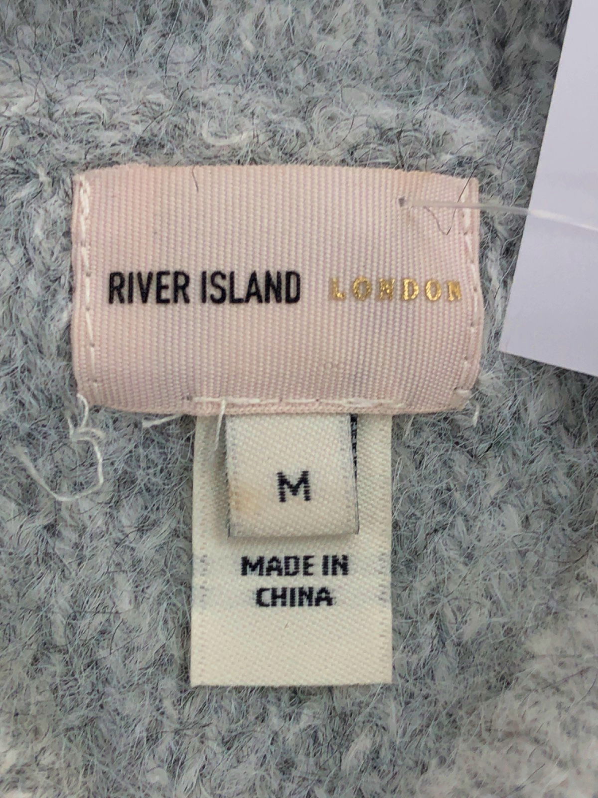 River Island Grey Knitted Jumper UK M