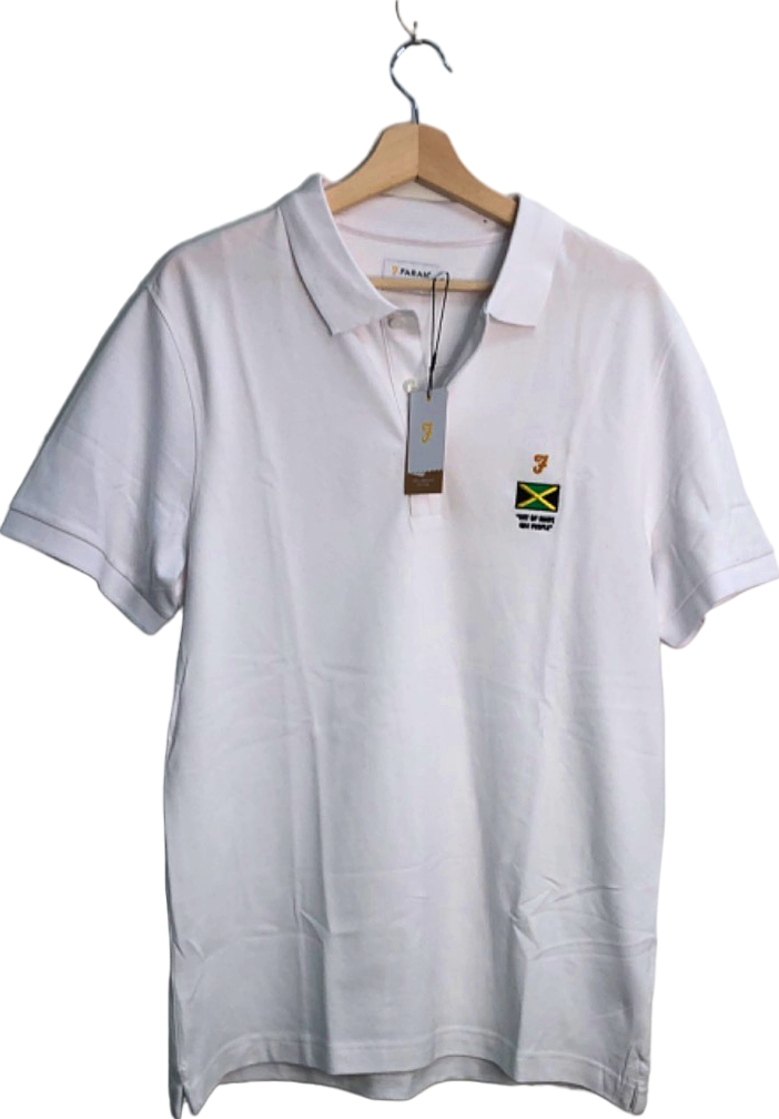 Farah White Blanes SS Polo UK XL