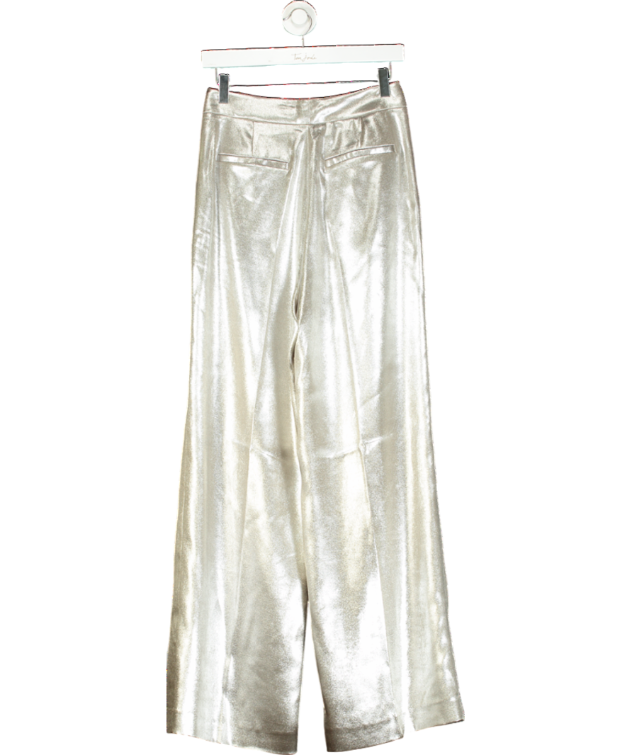 Mint Velvet Metallic Wide Trousers UK 10