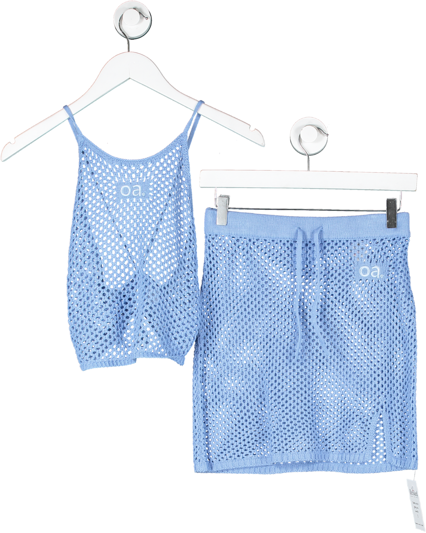 OceansApart Blue Lilou Crochet Top & Skirt 2 Piece Set UK XS