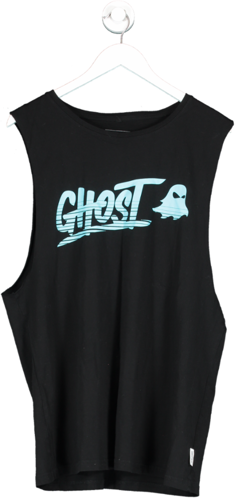 Ghost Liftstyle Black Ghost Logo Sleeveless T UK L