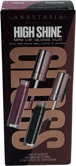 Anastasia Beverly Hills High Shine Mini Lip Gloss Duo Pulse + Phantom Pulse & Phantom 3.1ml X 2
