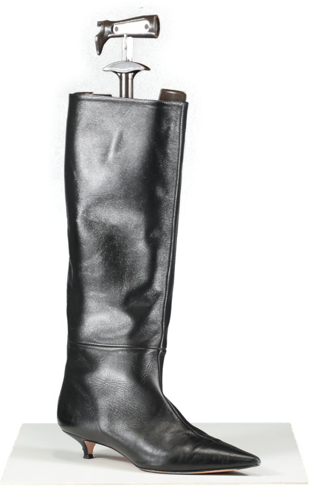 Russell & Bromley Black Sleek Leather Boots UK 5 EU 38 👠