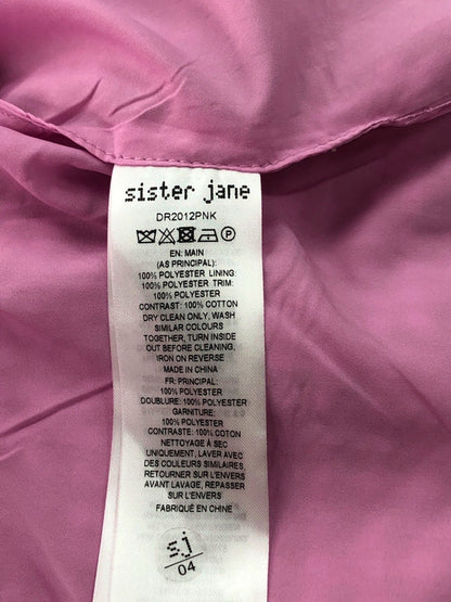 Sister Jane Pink Sequin Gingham Dress Size S