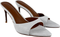 CULT OF COQUETTE Gia White Reptile Vegan Mules 80 Mm UK 3.5 EU 36.5 👠