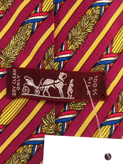 Hermès Multi Stripe Pattern Silk Tie