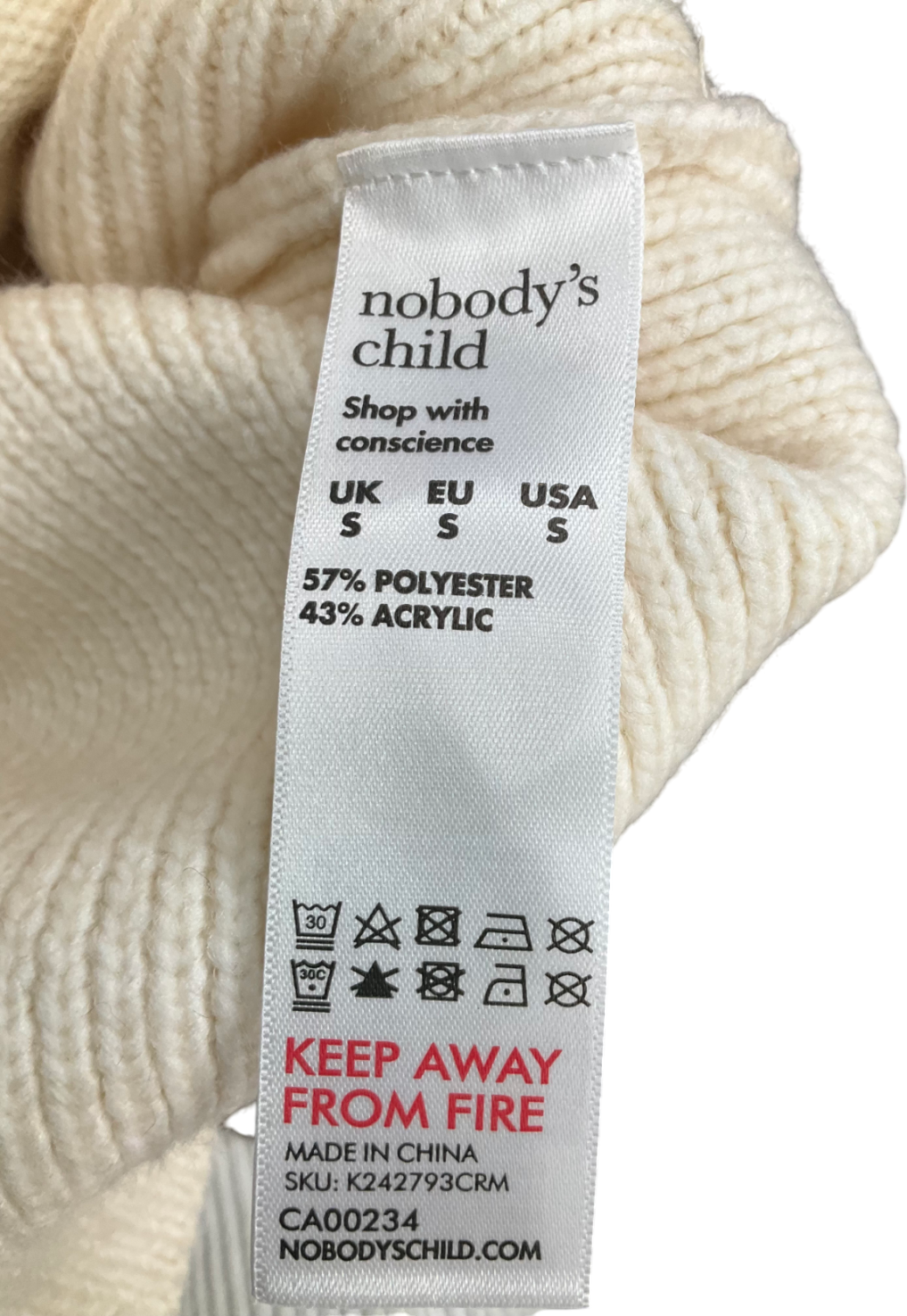 Nobody's Child Cream Double Breasted Collared Cardigan UK S