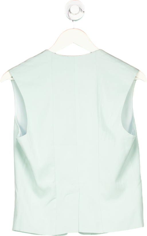 Lattelier Mint Green Linen Blend Waistcoat UK M