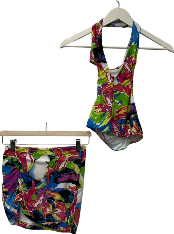 Multicoloured Swimwear Two Piece UK 8