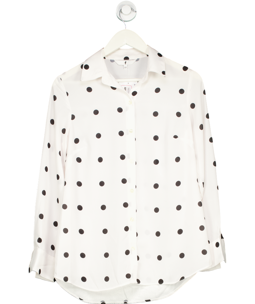 Freemans White Polka-dot Blouse UK 10