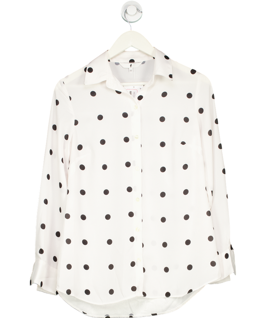 Freemans White Polka-dot Blouse UK 10