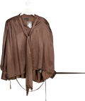 ASOS Brown Satinn Neck Tie Blouse UK 16