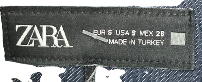 ZARA Blue Bootcut Trousers UK S