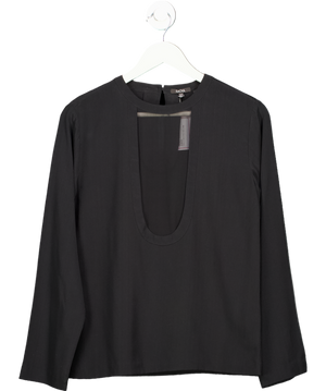 Raoul Black Long Sleeve Silk Blouse UK 10