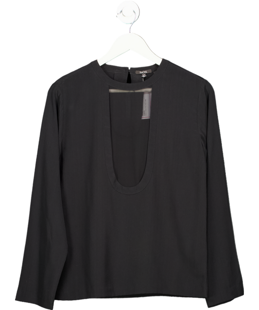 Raoul Black Long Sleeve Silk Blouse UK 10