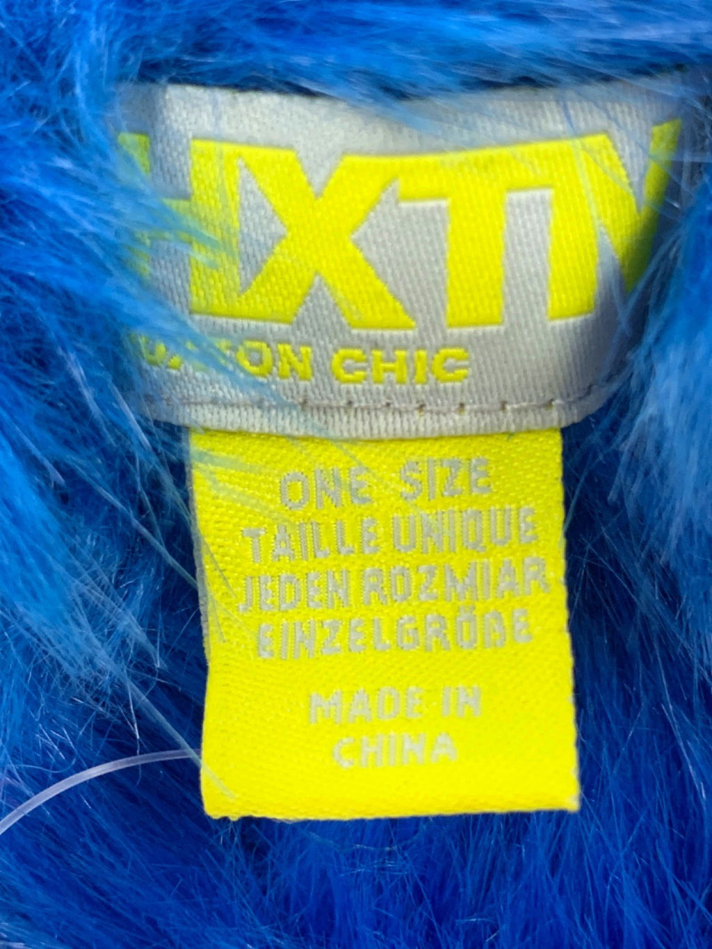 HXTN Blue Faux Fur Scarf One Size