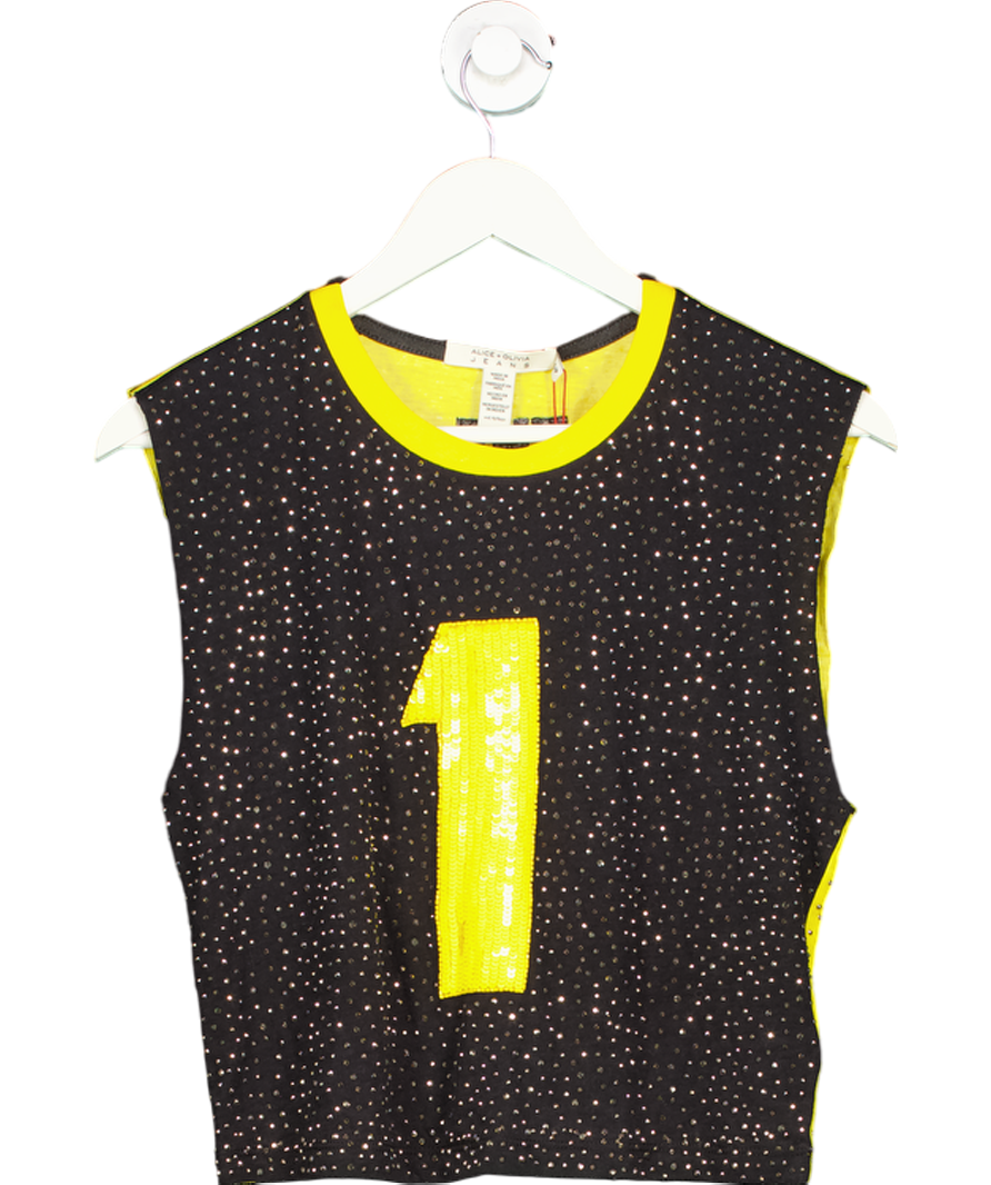 Alice + Olivia X The Beatles Micah Sequin Muscle Tank UK S