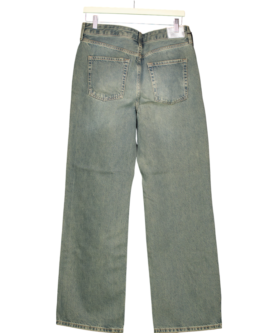 River Island Blue Relaxed Fit Straight Jeans UK 12