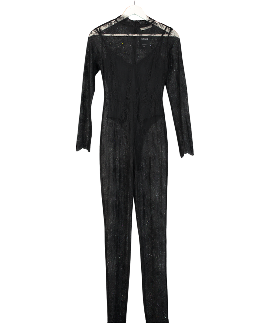 Atoir Black Celina Lace Jumpsuit UK XS