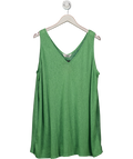 Yours Green Sleeveless V Neck Tank Top UK 26