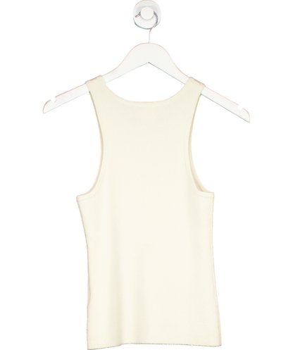 almada label Cream Luna Tank Top Cashmere Wool Blend UK S