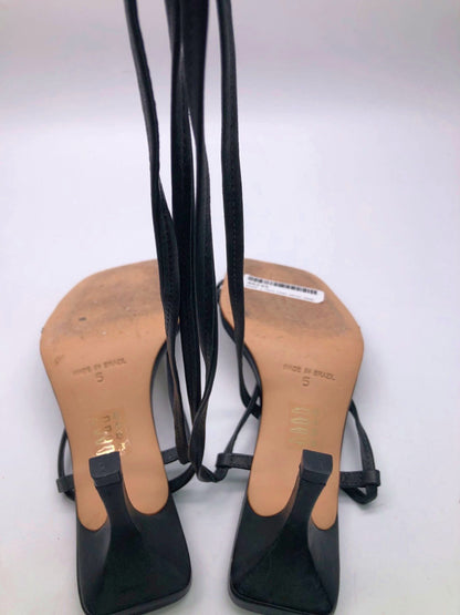LPA Black Strappy Heeled Sandals UK 5