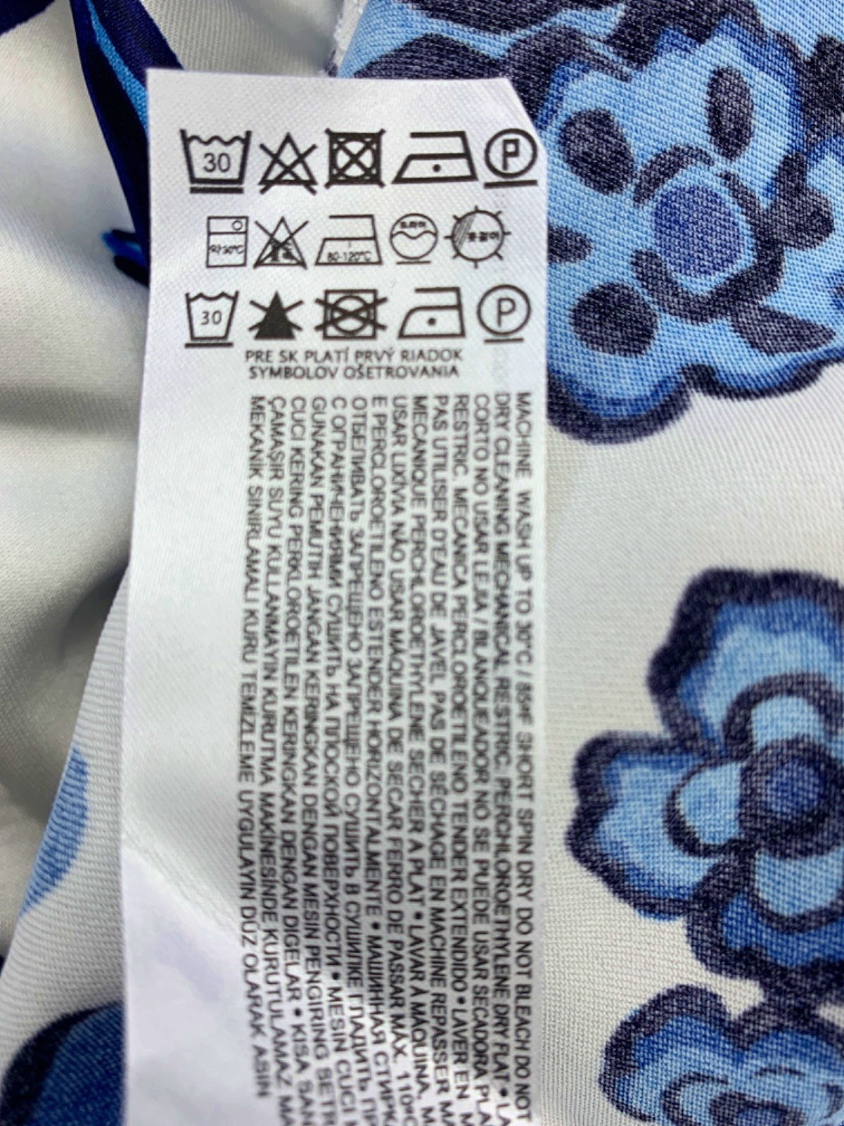 Mango Blue/White Floral Pants UK M