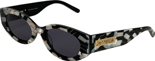 hot future Black Cosmic Rebel Sunglasses One Size