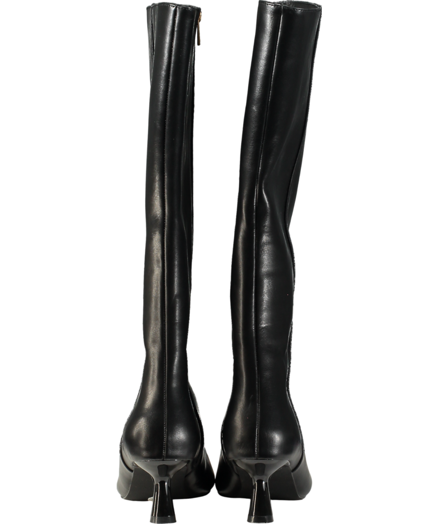 New Look Black Vegan Leather Heeled Boots UK 5 EU 38 👠