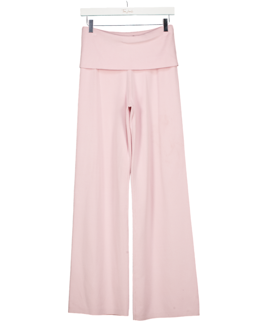 White Fox Pink Can't Find The Words Knit Trousers UK S