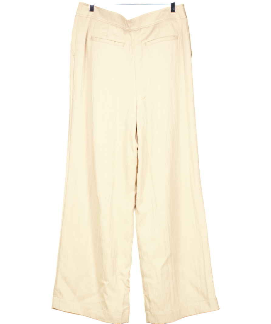 Oliver Bonas Beige Wide Leg Trouser UK 10