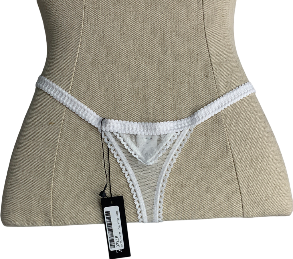 Lounge Underwear White Flirt G-string UK M