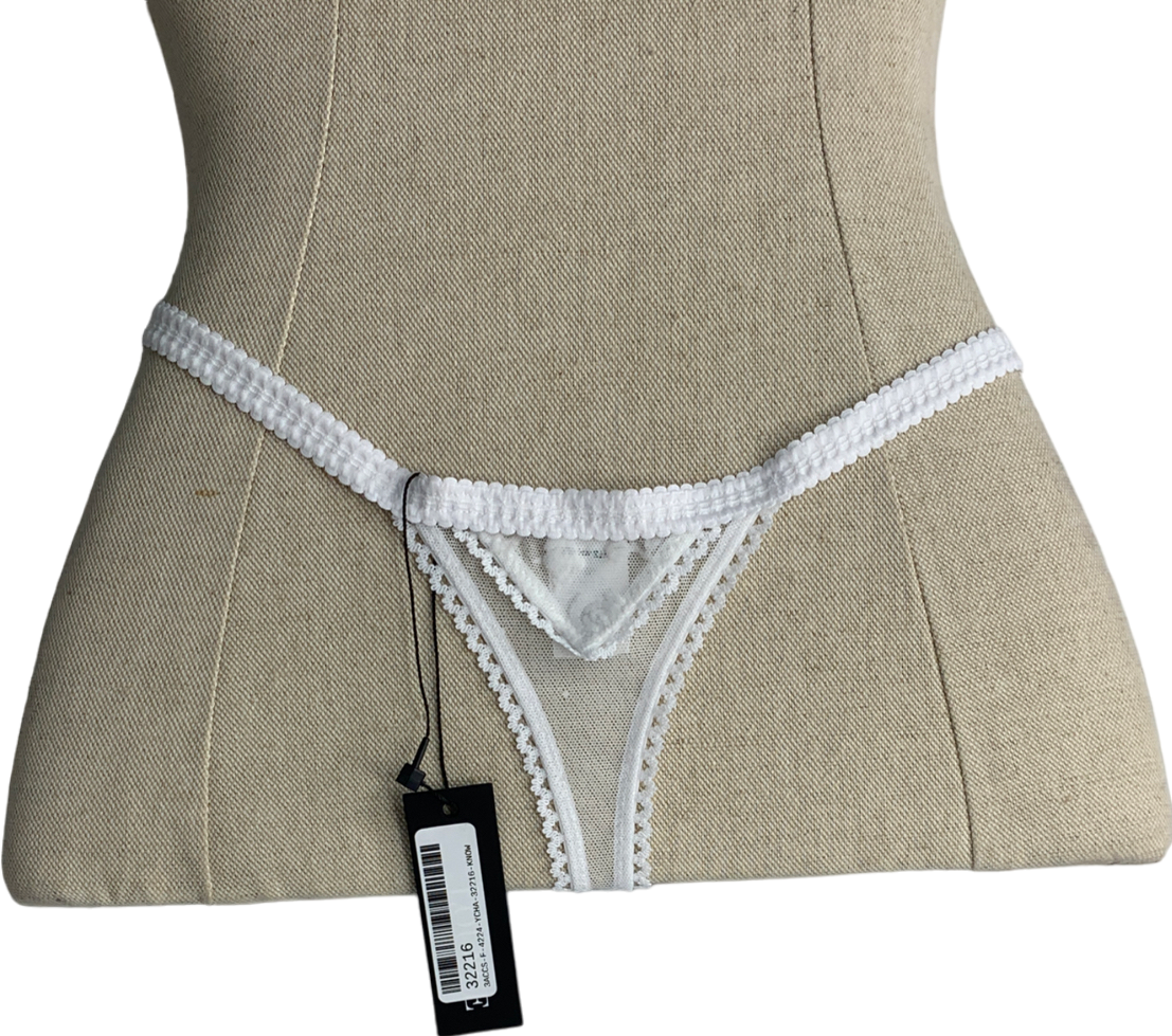 Lounge Underwear White Flirt G-string UK M