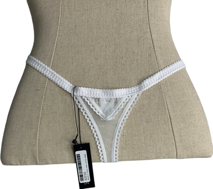 Lounge Underwear White Flirt G-string UK M