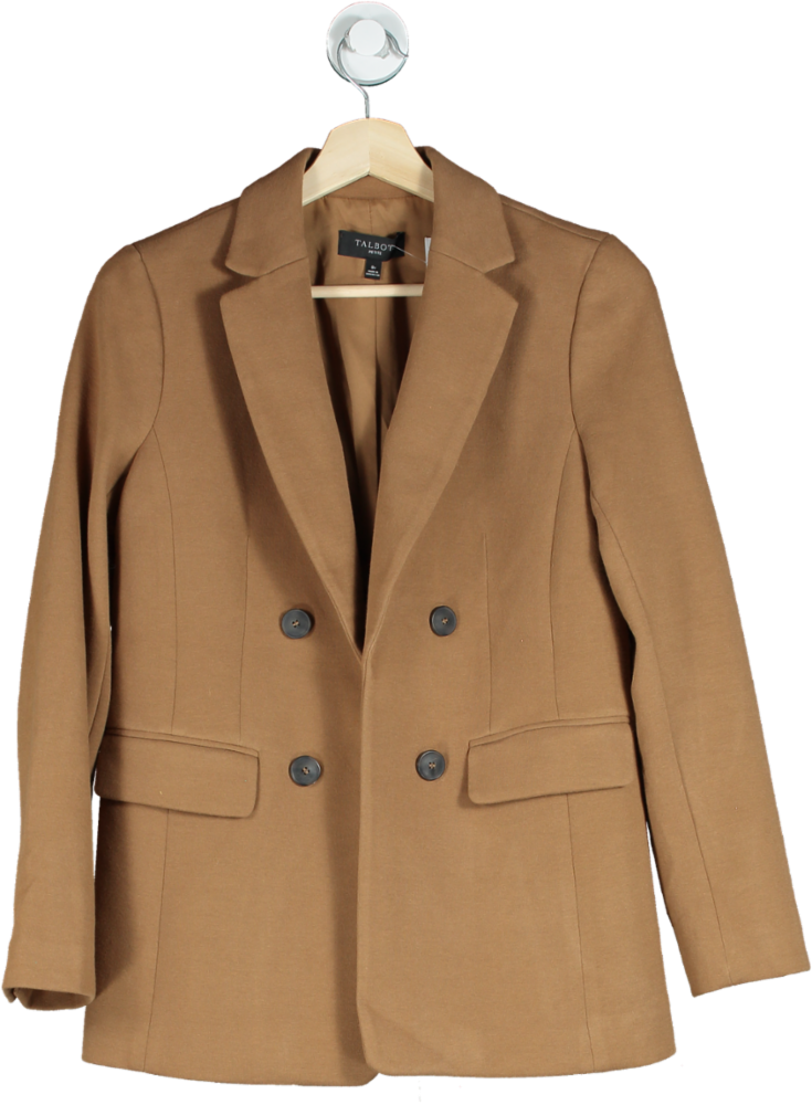 Talbots Camel Double-Breasted Blazer 0P UK 4