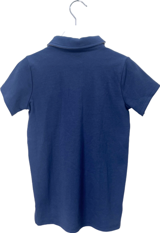The Little White Company Blue Anchor Polo Top 4-5 Yrs