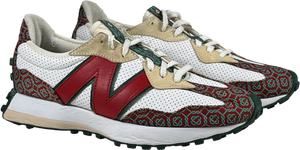 NEW BALANCE White X Casablanca 327 Red Monogram Trainers UK 9 EU 43
