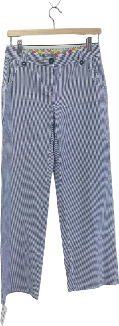 BODEN Blue and White Striped Trousers UK 8L