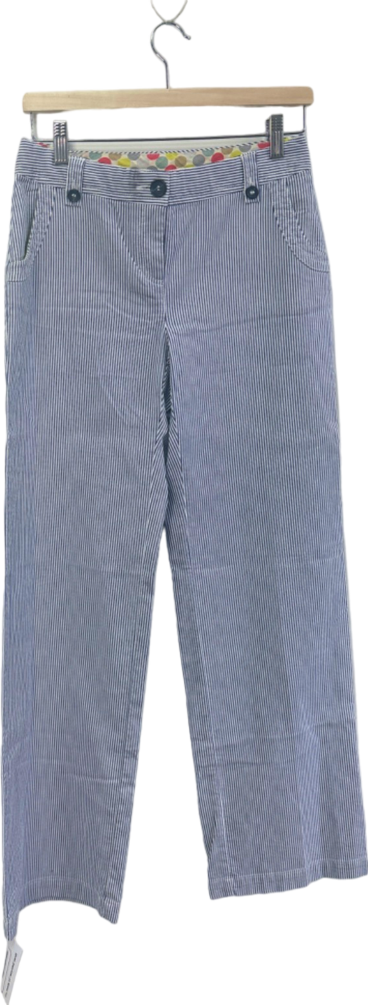 BODEN Blue and White Striped Trousers UK 8L